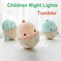 led children night lights colorful silicone feeding light rechargeable touch tumbler night lamp bedside sleeping lamp kids gifts