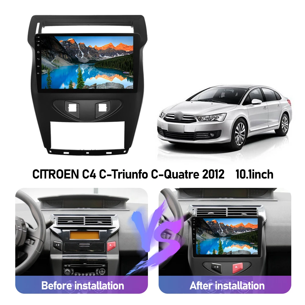 Автомагнитола Eunavi Android GPS для Citroen C4 C-triunfo C-четыре 2012 автомобильный радиоприемник