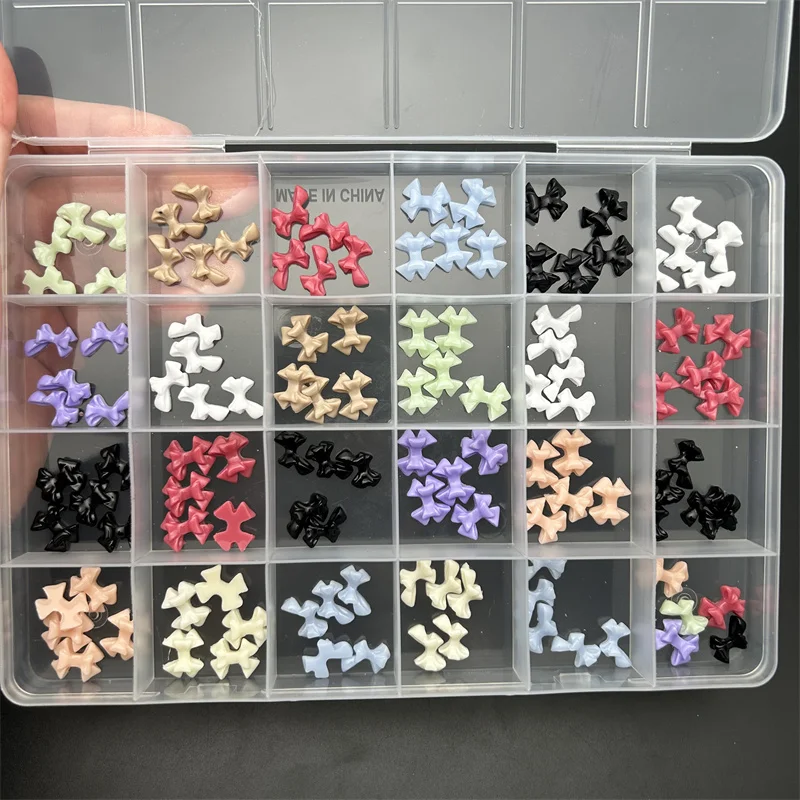 

20pcs New Resin Bow Nail Jewelry ins Versatile Dragon Heart Bow Knot Diamond Nail Art Luxury Charms Beauty Nail Art Decorations