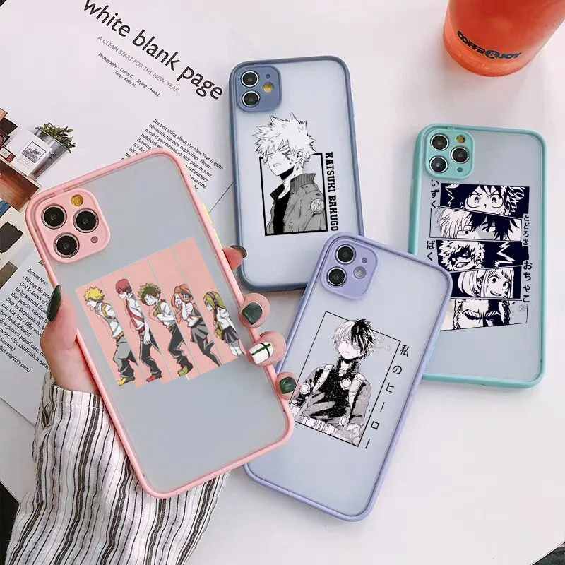 

Phone Cases for Iphone 11 12 Mini Pro 8 7Plus XS MAX 13 XR Anime My Hero Academia Deku Bakugou Boku No Hero Academia Cover Capa