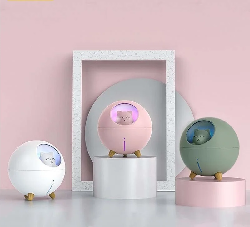 

Увлажнитель воздуха ультразвуковой с ароматизасветодиодный и светодиодной лампой, 220 мл