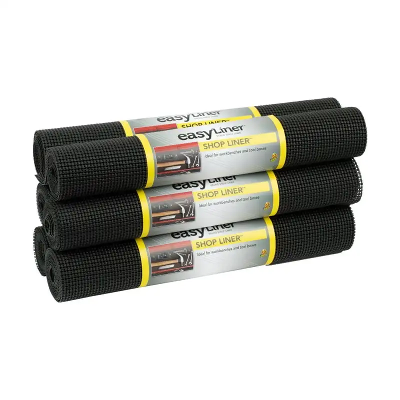 

Grip Black Tool Box Shelf Liner, 18 in. x 7 ft. Roll, 6 Count