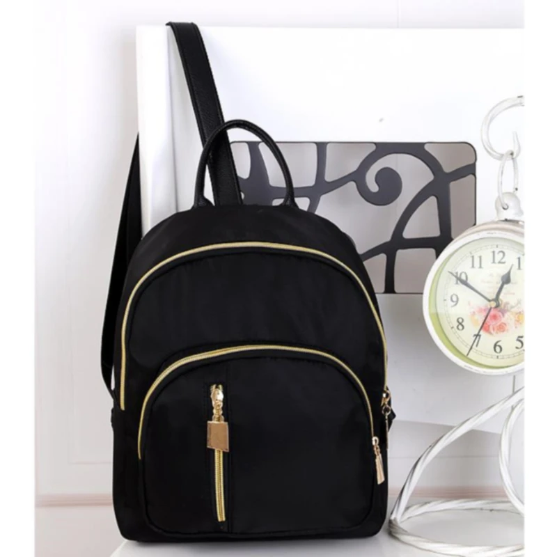 

High Quality Women Black Waterproof School Bags Casual Oxford Backpack For Teenage Girls Fashion Travel Tote Backpack