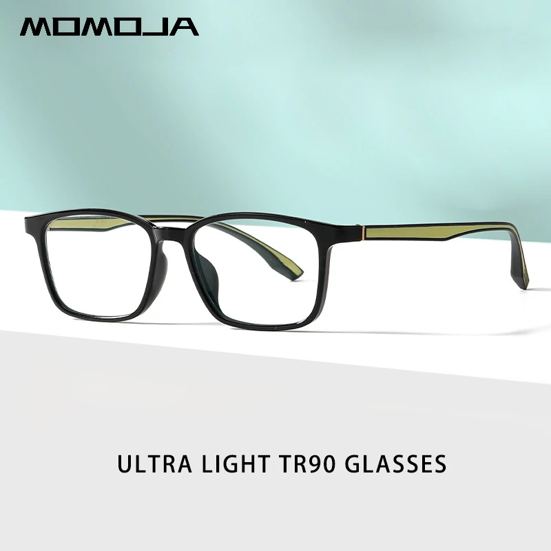 

MOMOJA New Fashion Retro Square Eyeglasses Ultra Light TR90 Eyewear Optical Prescription Glasses Frame Man Woman SpectacleTJ824