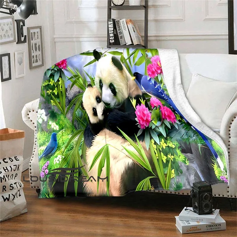 

Animal Panda Print Soft Blanket Soft Lightweight Warm Blanket Throw Flannel Blanket Bed Sofa Office Air Conditioner Blanket Gift