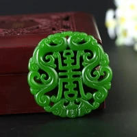 chinese natural jade green hand carved zodiac dragon pendant fashion boutique jewelry men and women necklace popular gifts