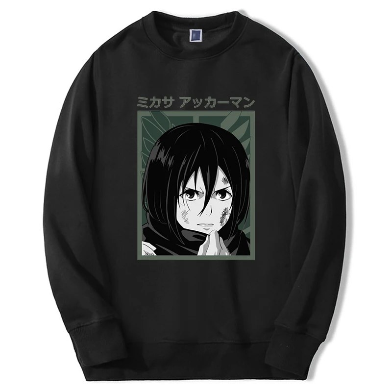 

Attack On Titan Anime Hoodie Men Women Levi Ackerman Graphic Harajuku Sweatshirt Crewneck Fleece Casual Sudaderas Moletom