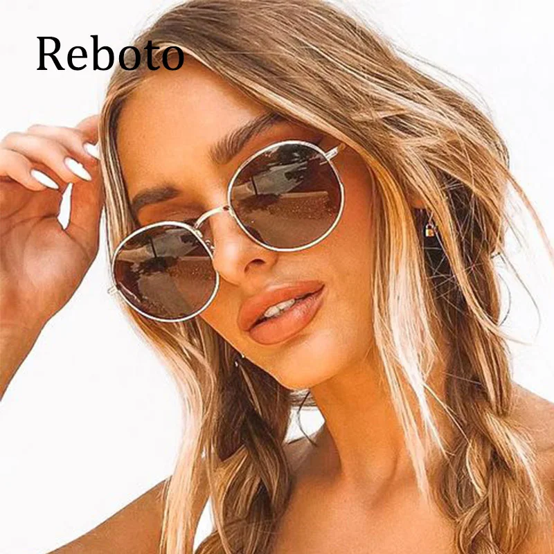 

Metal Round Sunglasses Women Retro Punk Small Brown Sun Glasses Female Classic Brand High Quality Shades Oculos De Sol Gafas