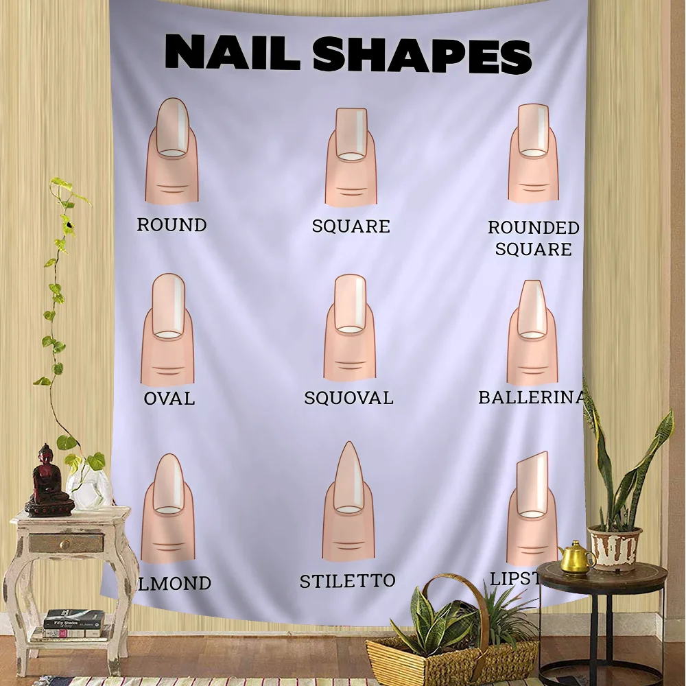 Модные формы ногтей большие настенные гобелены с принтом подвесные коврики Таро