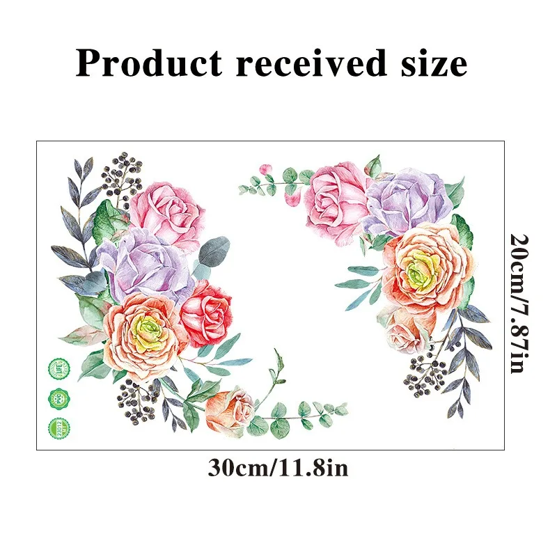 

MOONBIFFY Самоклеящиеся наклейки с листьями для ванной комнаты