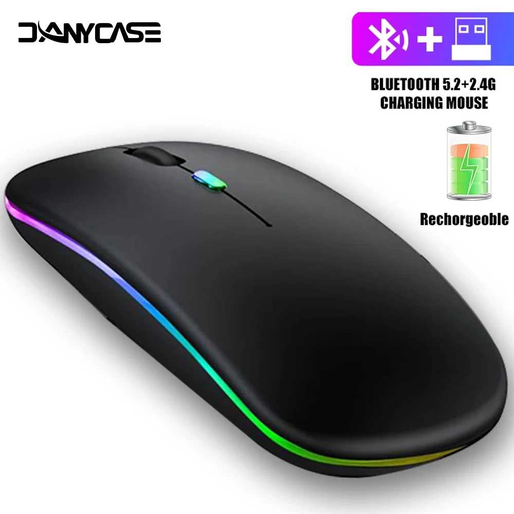 Беспроводная мышь 2 4 ГГц USB RGB Bluetooth-совместимая беспроводная компьютерная