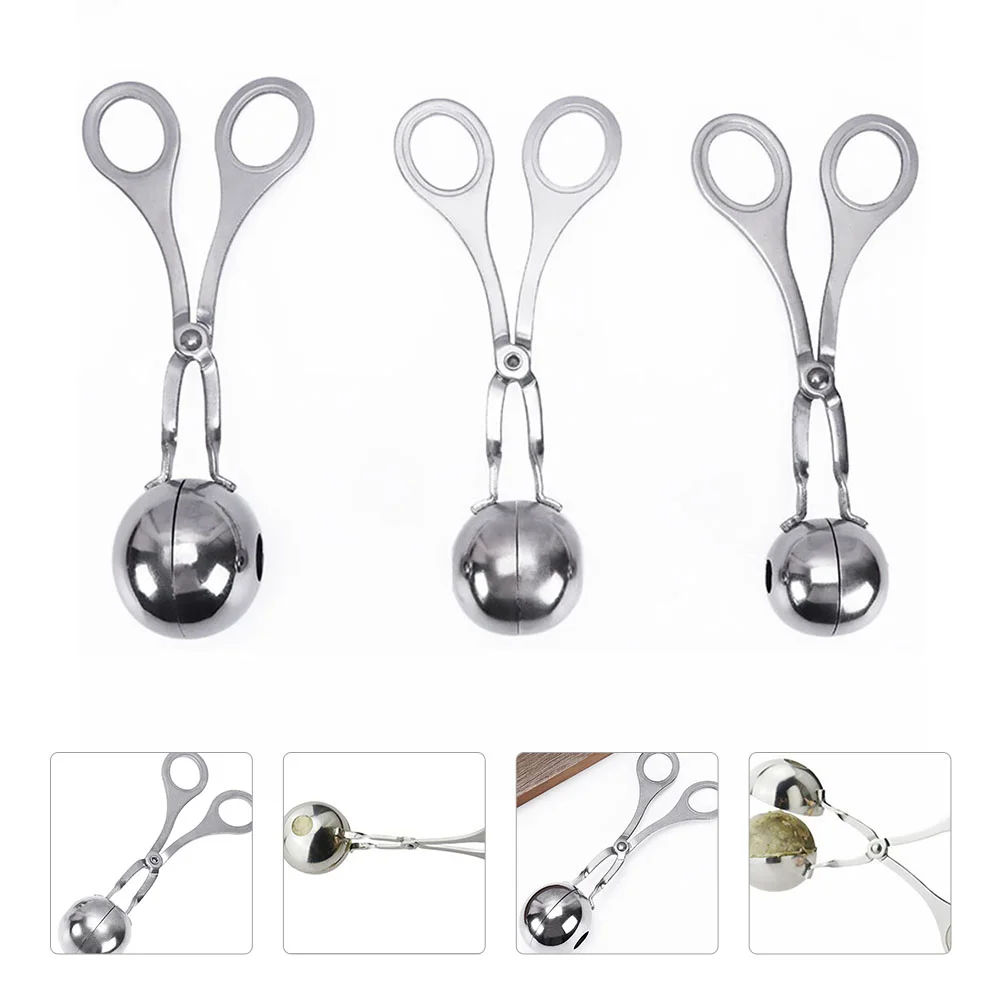 

Meatball Maker Meatstainless Spoon Steel Clip Making Tool Baller Tong Scoop Shaper Kitchen Cake Handheldmini Non Stick