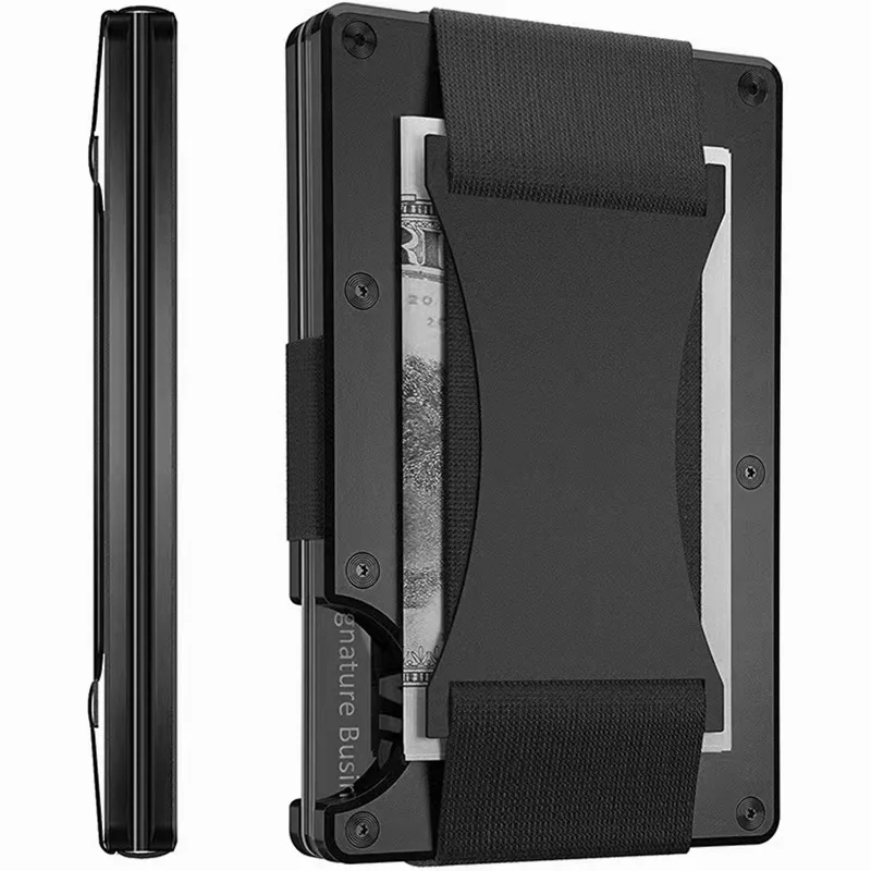 Card Holder Aluminium Case And Money Anti Theft RFID Designer Luxury For Men Porta Credencial Tarjetero Wallet Male Slim Case