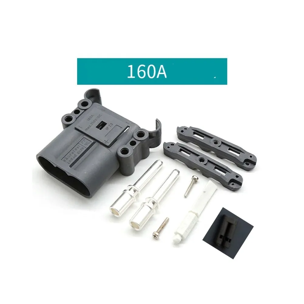 

Разъем питания для вилочного погрузчика 80 а/150 А, разъем для аккумулятора в, вилка для электрической зарядки, черный разъем питания для вилоч...