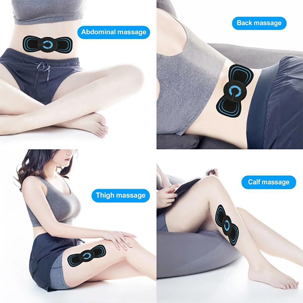 2Pc New EMS Mini Electric Massager Stimulator Pain Relief Neck Back Leg Health Care Relaxation Tool Cervical Portable Massage images - 6
