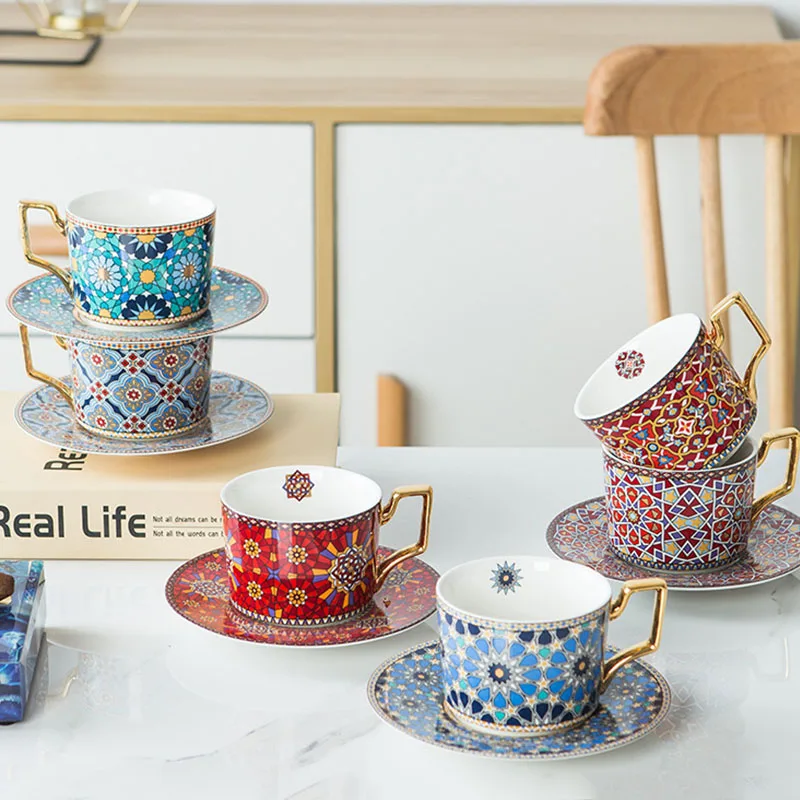 Роскошная кофейная чашка и блюдце в марокканском стиле набор из скандинавского
