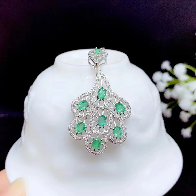 

Ожерелье LLS4 с рубином и изумрудом для женщин, ювелирные изделия, ожерелье из настоящего серебра 925 пробы для женщин, натуральный рубин, изумр...