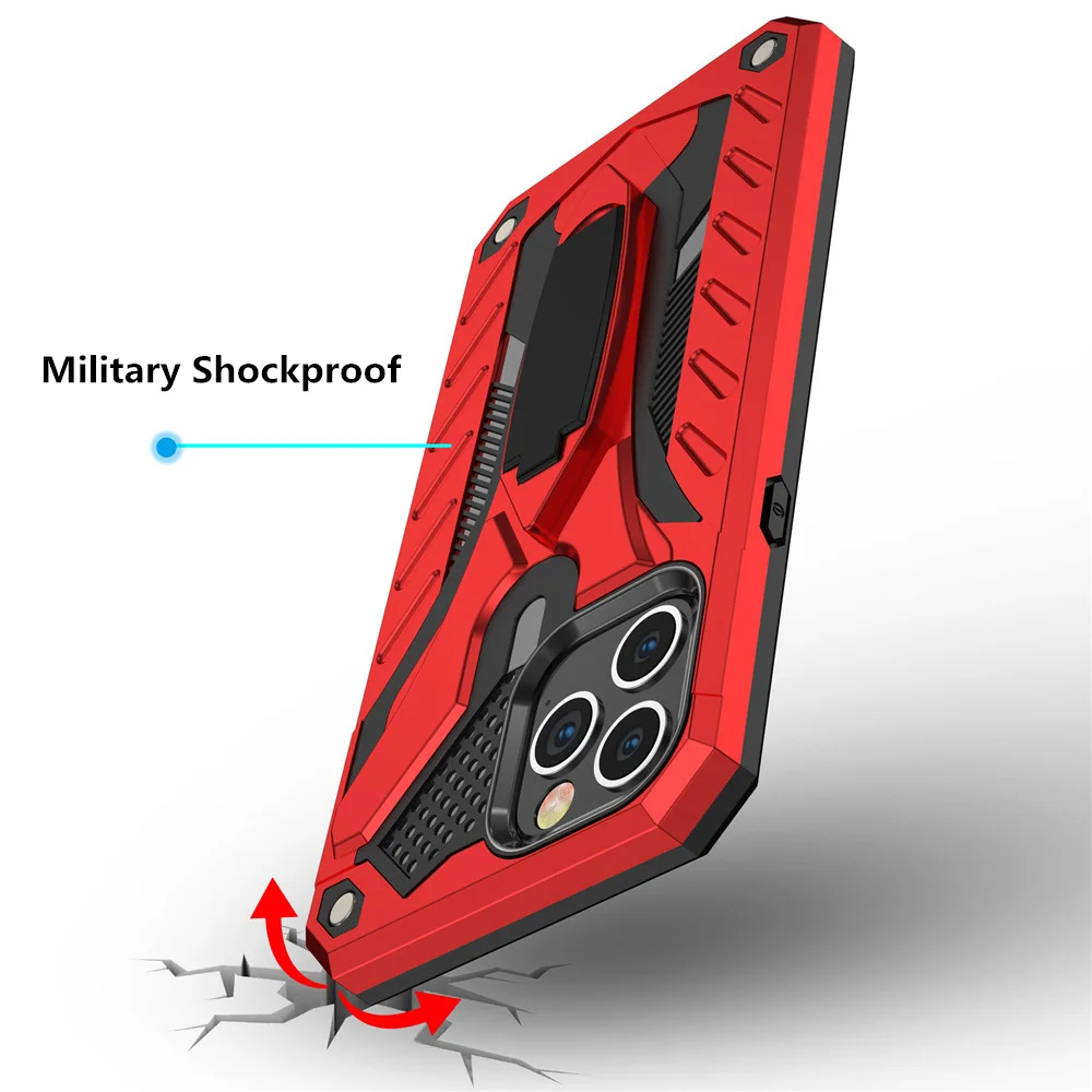 

For iPhone 14Pro Max Case For iPhone 14Pro Max Cover Luxury Tough Armor Stand Holder Cover For iPhone 14 13 12 11 Pro Max Capa