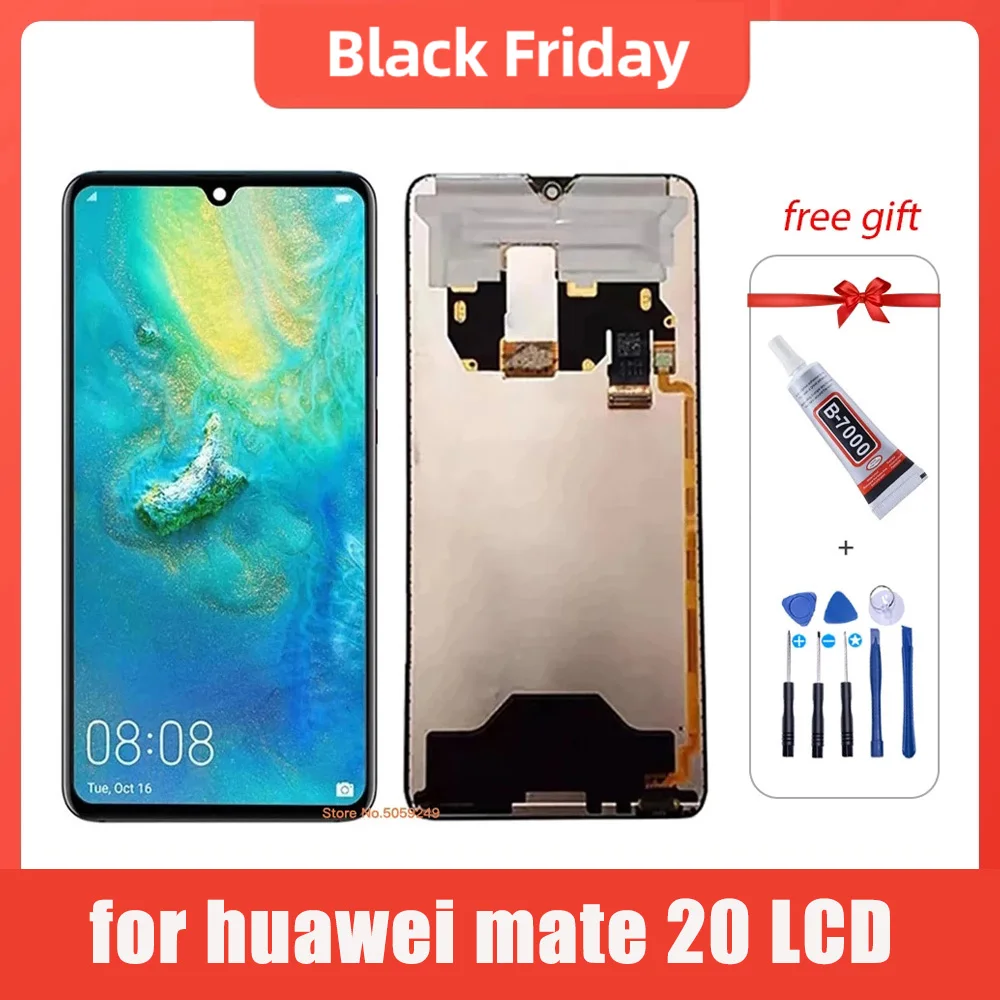 Купи Оригинальный сенсорный ЖК-дисплей для Huawei Mate 20 HMA-AL00 HMA-L09 женский Дисплей 6, 53 ''для Mate 20 за 2,921 рублей в магазине AliExpress