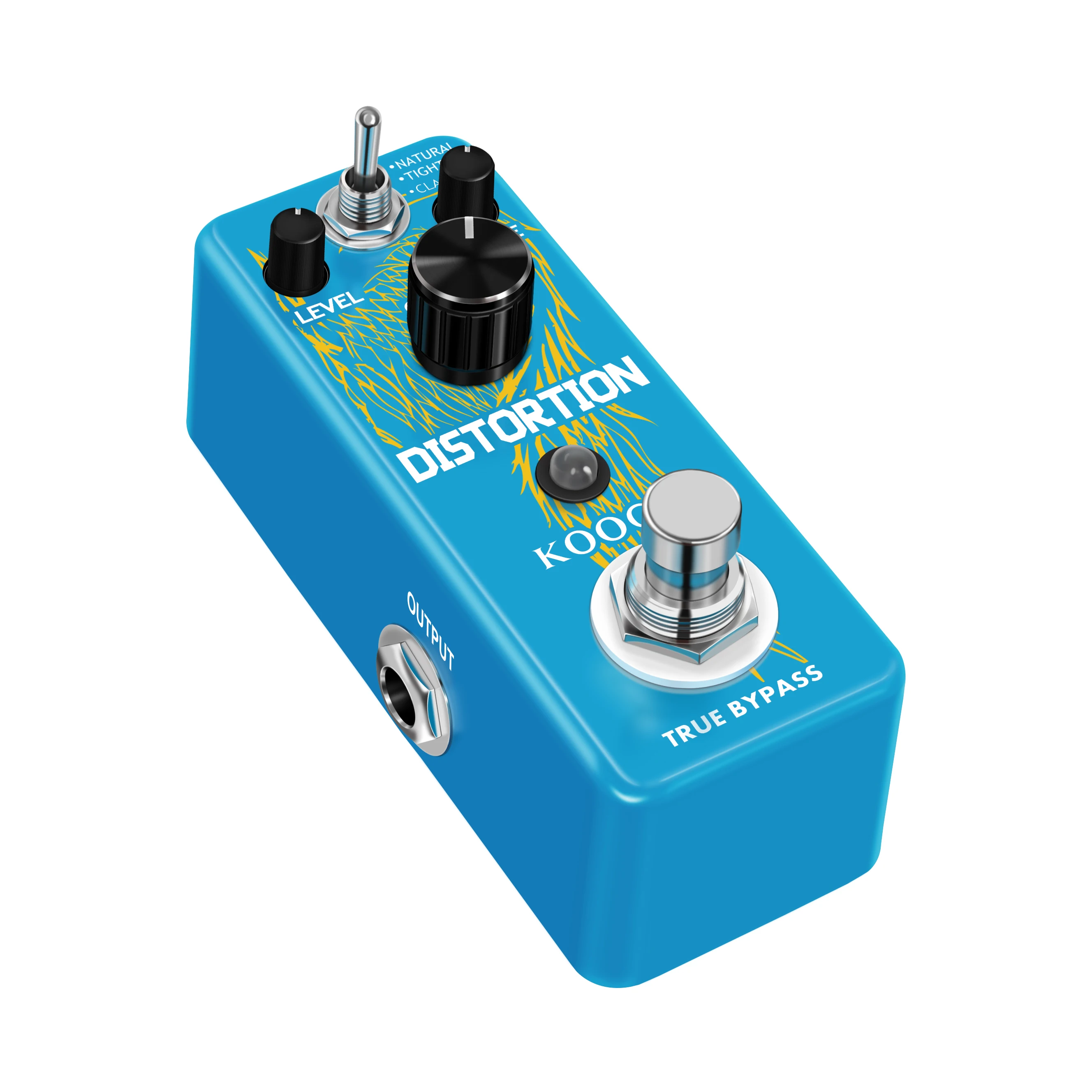 Koogo LEF-301B Guitar Distortion Pedal Solo Dist Effect Pedals For Guitarist High Gain Distortions Pedals Natural Tight Classic