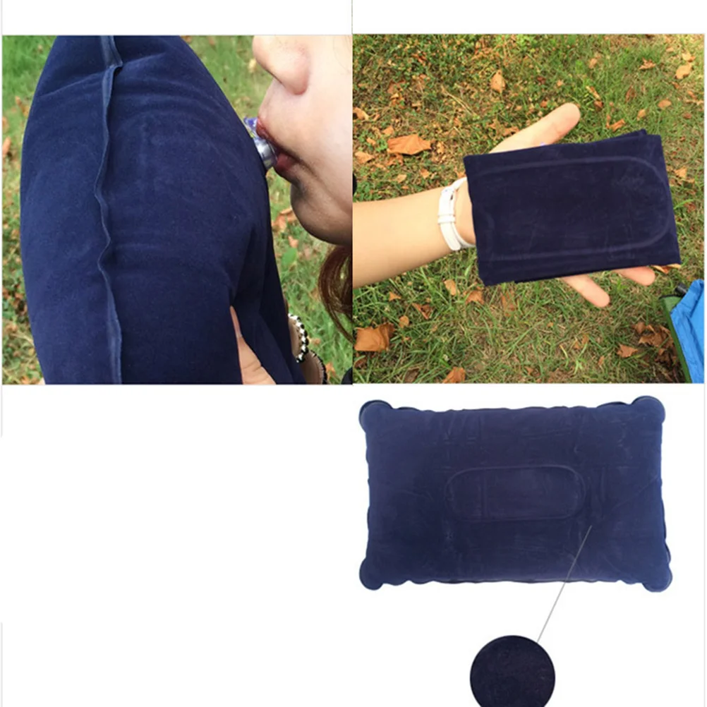 

4PCS Portable Outdoor Travel Camping Square PVC Flocking Inflatable Pillow