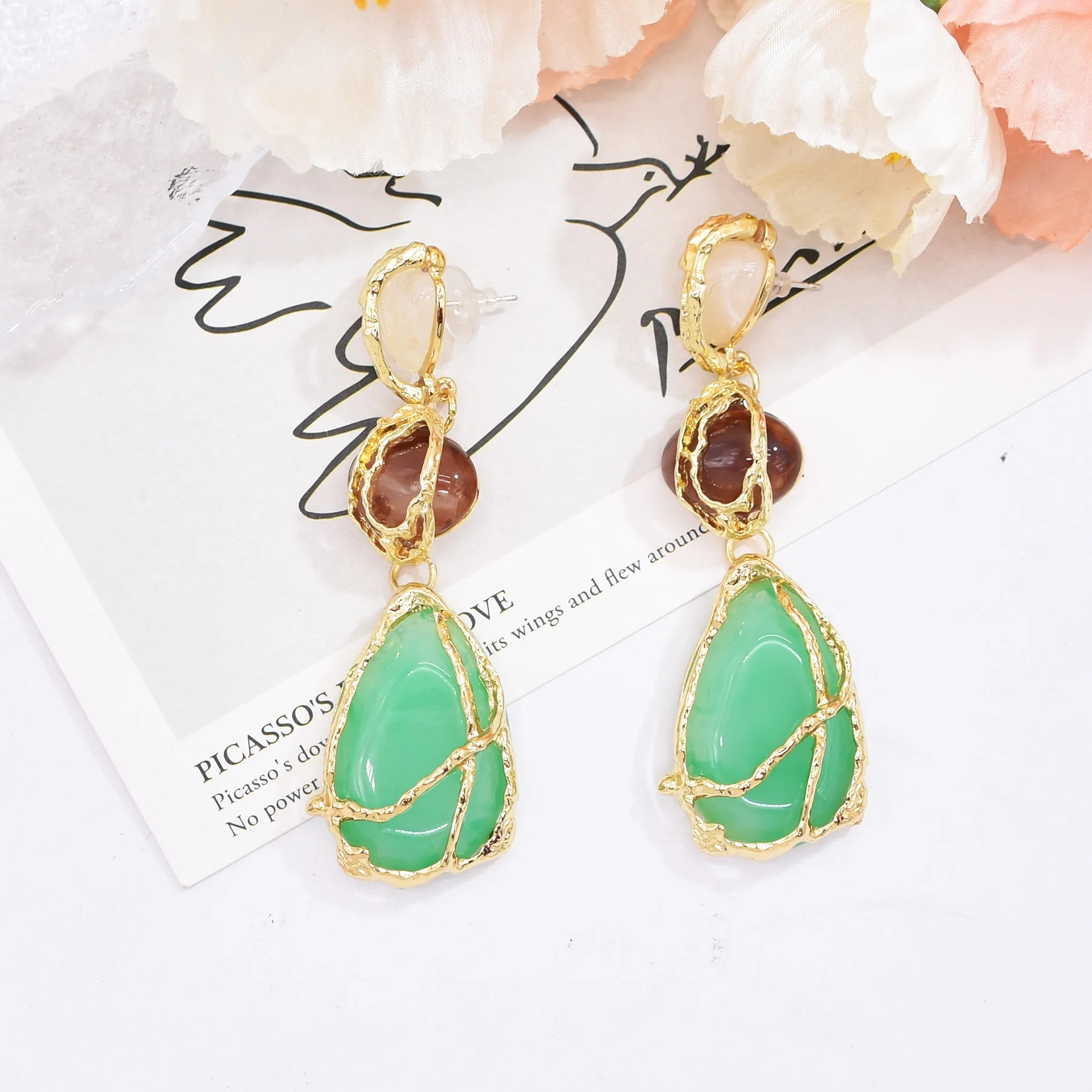 Серьги-гвоздики с кристаллами и стразами женские свадебные европейские