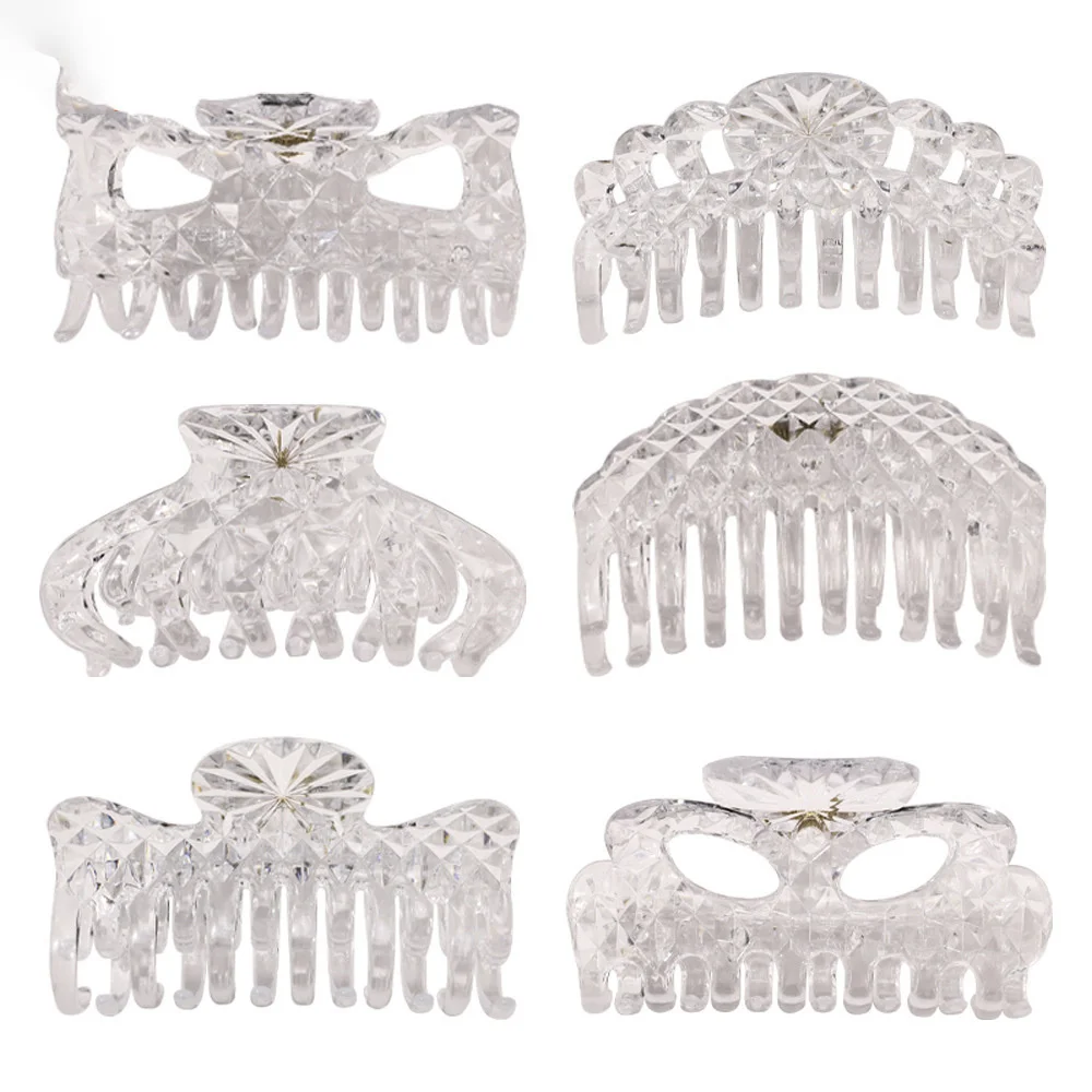 

Simple Transparent Large Hair Claws Elegant Hairpins Barrette Crab Hair Clips Korean Headwear For Women Girls Hair Accessories