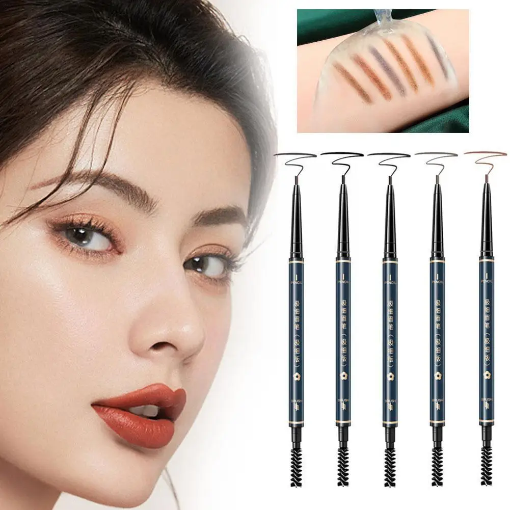 

Ультратонкая ручка для бровей, очень маленькая двойная ручка для бровей, устойчивая к поту, прочная головка для макияжа, водостойкие товары, mooo6m2