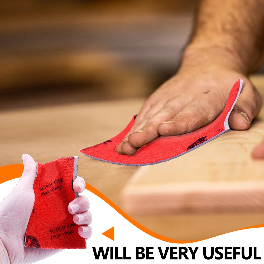 

18pcs Portable Wood Pads Wet Dry Different Grits Metal Model Ultra Fine Soft Foam Sanding Sponge Drywall Block Lightweight