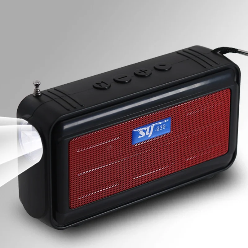 

AWIND SY-939 Portable Solar Powered Bluetooth Speaker, Outdoor Emergency Emergency Light, FM Radio, USB TF Card Speaker