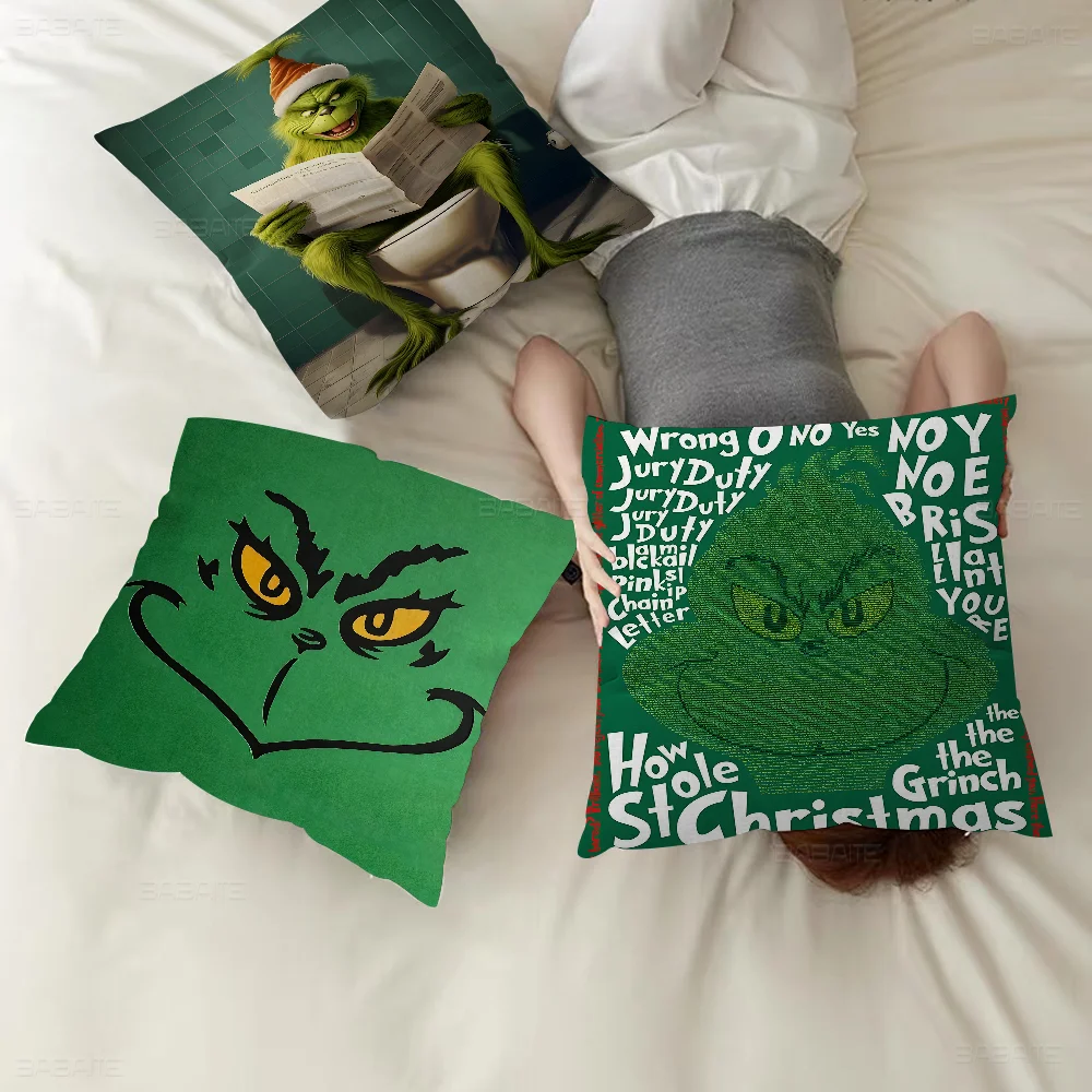 Подушка с рисунком G-Grinch наволочка для гостиной дивана домашний декор по
