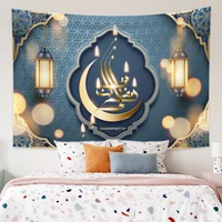 eid mubarak tapestry moon light muslim ramadan festival room home decor wall hanging bohemian mandala carpet tapestrie beach mat