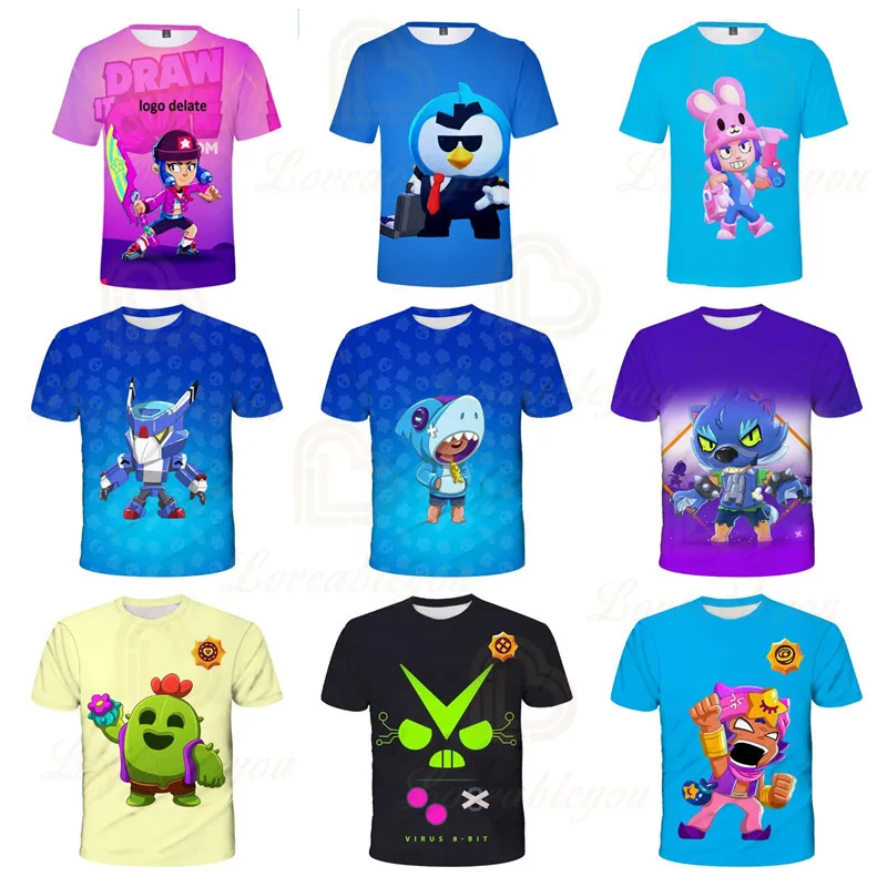 

Leon tees t shirts Browings and Star, Children Kids t shirts 3d Fashion Boys Girls Tops T-shirt Teen Clothes
