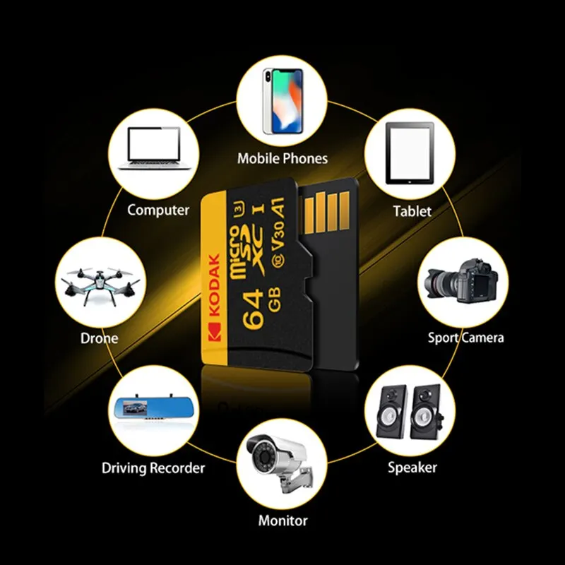 Карта памяти Micro SD 32 ГБ/64 ГБ/128 ГБ/256 ГБ
