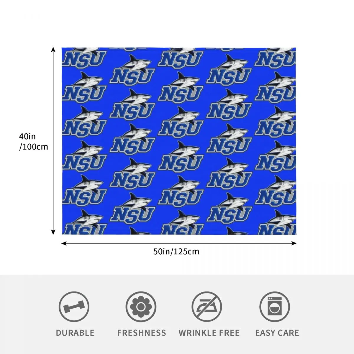 Фото Плед Nova Southeastern University, теплый плед, подарок на годовщину №4