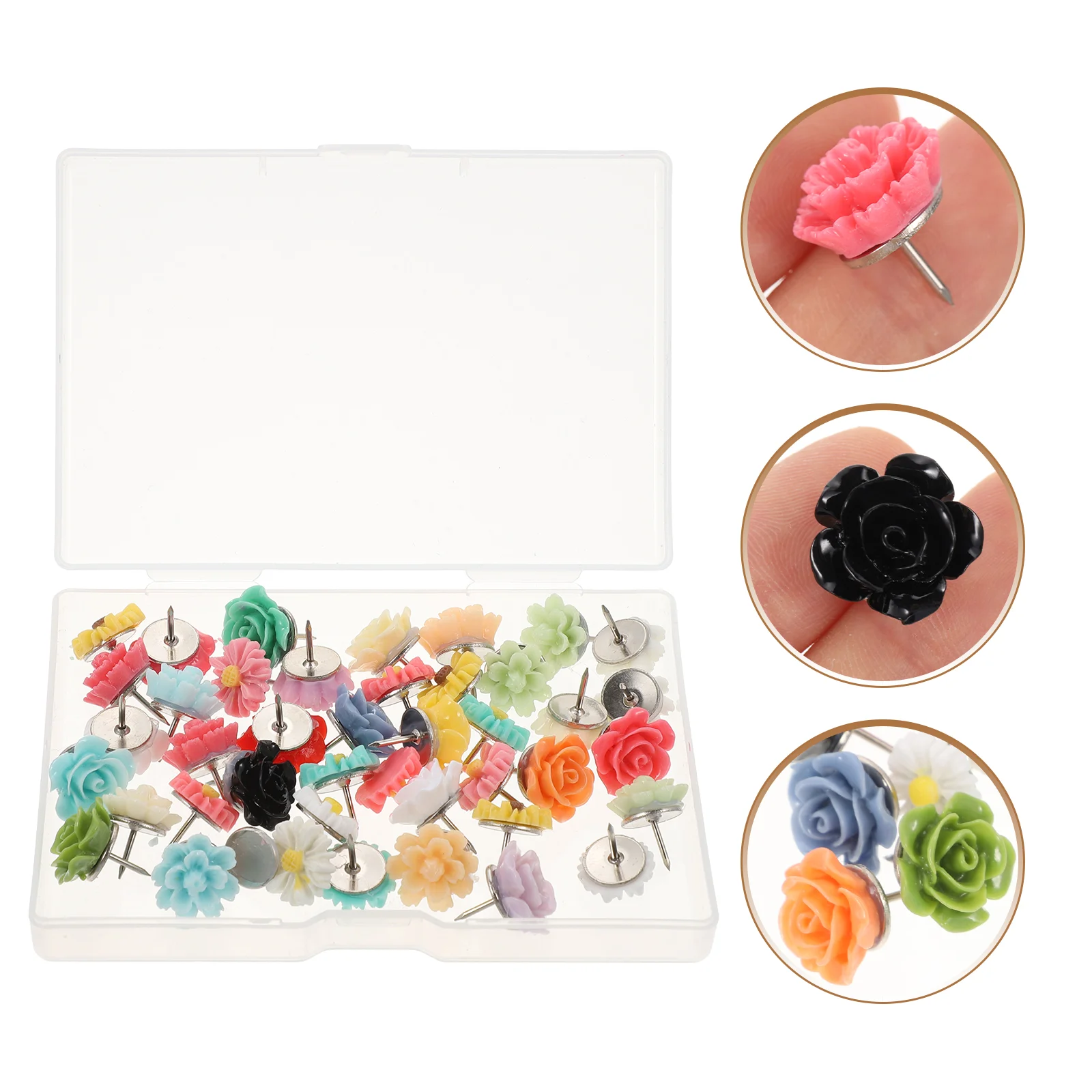 

Pin Push Tacks Thumb Decorative Flower Corksmall Drawing Thumbtack Map Board Creative Floral Bulletin Pushpin Pushpins Home