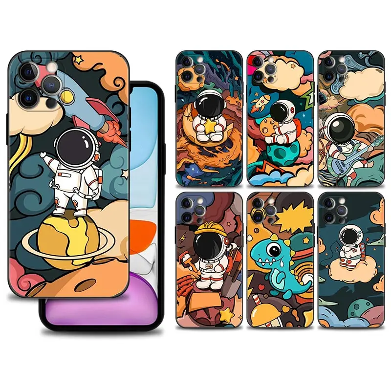 

Case for iPhone 11 13 12 pro max XR X Funda 11pro 12pro 13pro Coque 7 8 6s plus SE 13promax Cover Spaceman Astronaut Astrostar