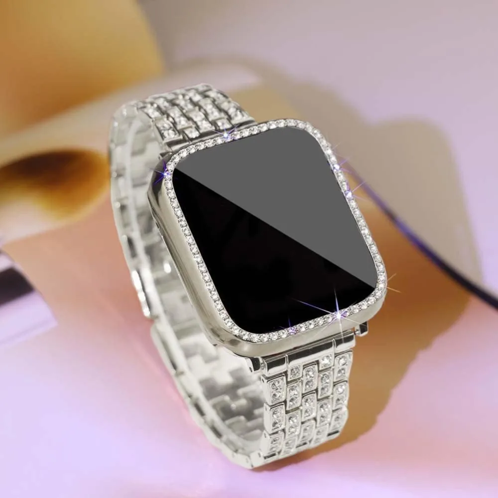 Браслет Bling Link для Apple Watch ремешок 40 мм 41 44 45 женские ювелирные изделия