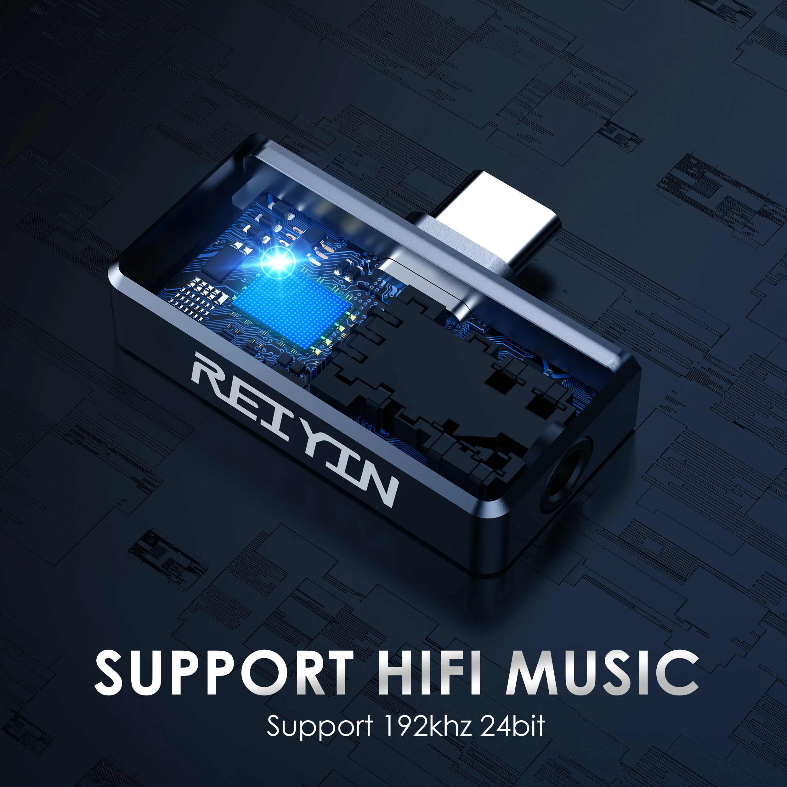 Reiyin MCA1 DAC Type-C to Toslink Optical 3.5mm Headset 192kHz 24bit Audio Adapter PC Sound Card Windows MacOS Android