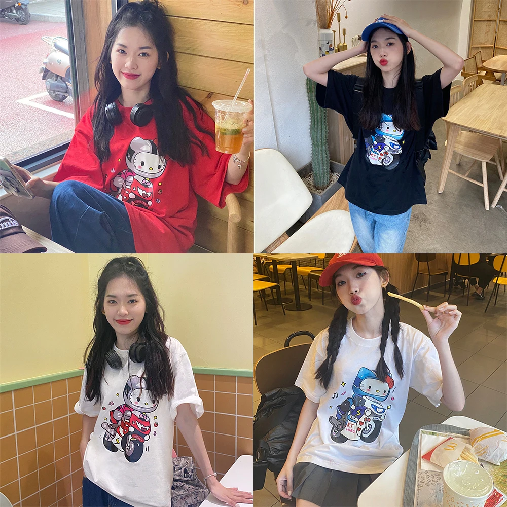 

Женская футболка с круглым вырезом и рисунком Hello Kitty