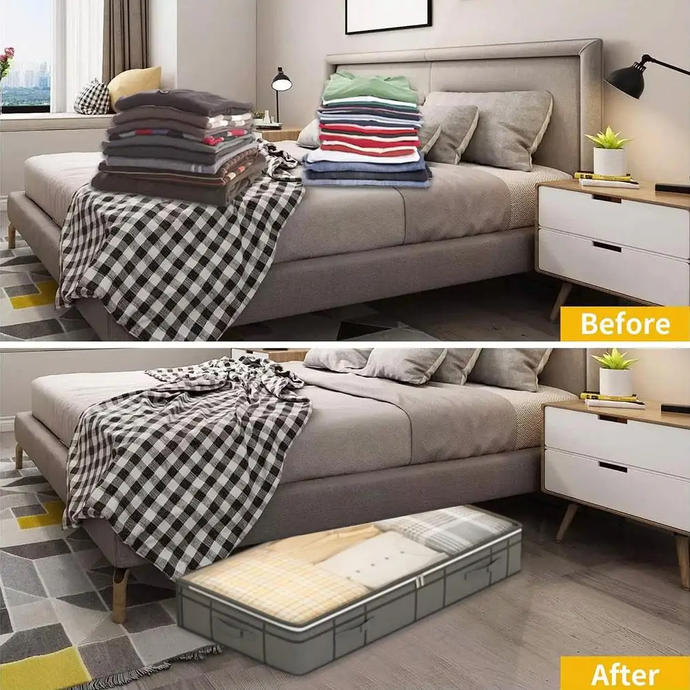 Большая сумка для хранения одежды под кроватью складной органайзер спальни