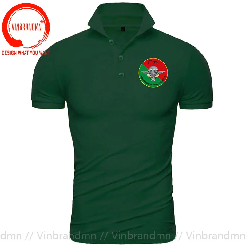 France Legion Etrangere Parachutiste 2e REP Рубашка поло Деловые летние французские PARACAIDISTAS 2DO LEGIONARIO