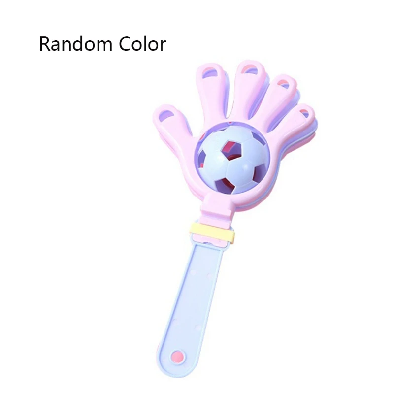 1 Pc Baby Rattle Toys Double Ball Inside Hands Clap Kids with Cute Face Toys Sleeping Accompany Animal Shaped Tumbler Rattle