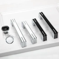 modern simple black and white handle european cabinet wardrobe handle american drawer light luxury hardware handle