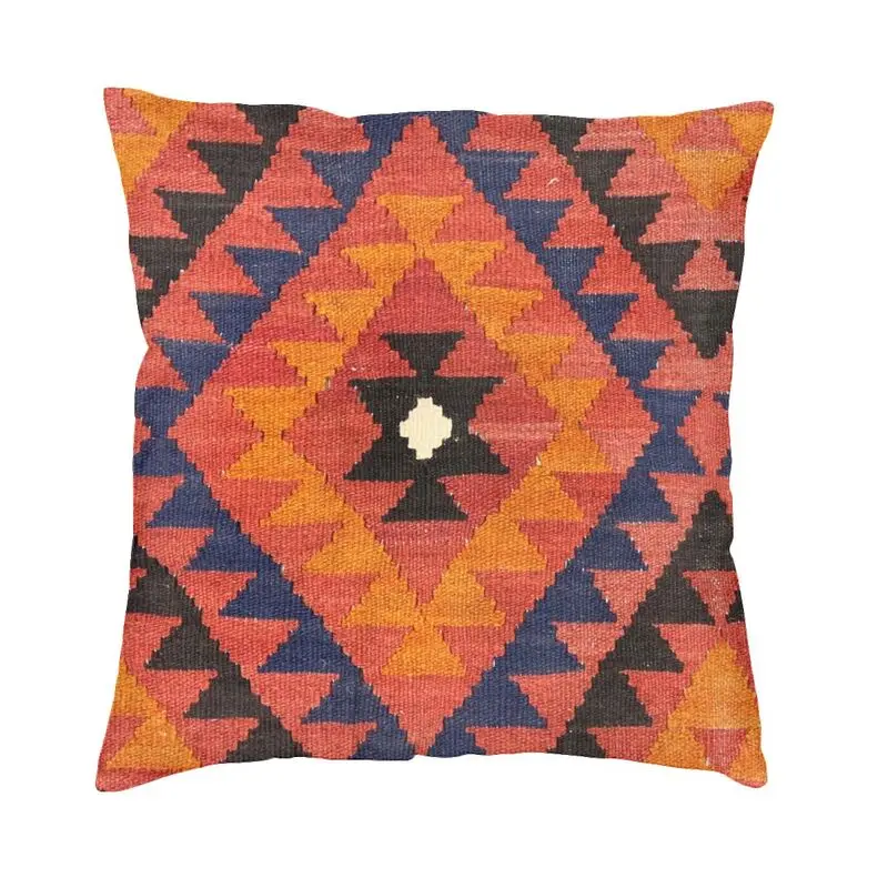 

Turkish Ethnic Kilim Navaho Weave Cushion Cover 40x40cm Vintage Persian Antique Tribal Bohemian Art Pillows Case Decor Home