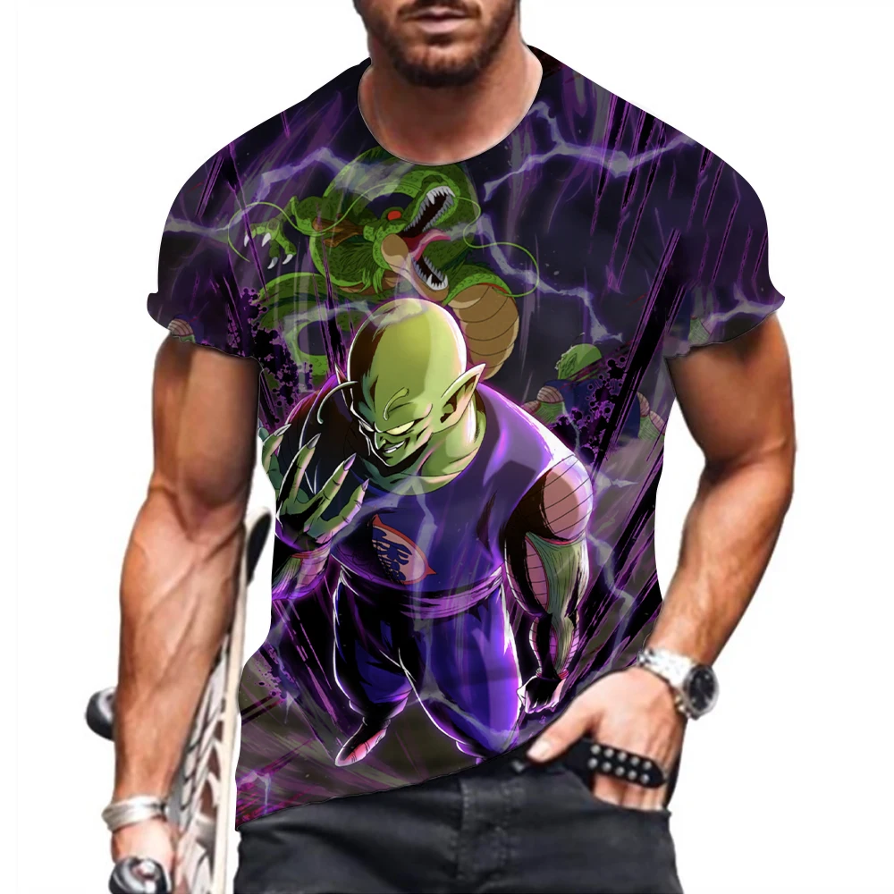 

Men's T-shirt 2023 Dragon Ball Z Anime Clothing Goku Trend Tops Oversized High Quality Shirts Y2k Children's New Short Sleeve