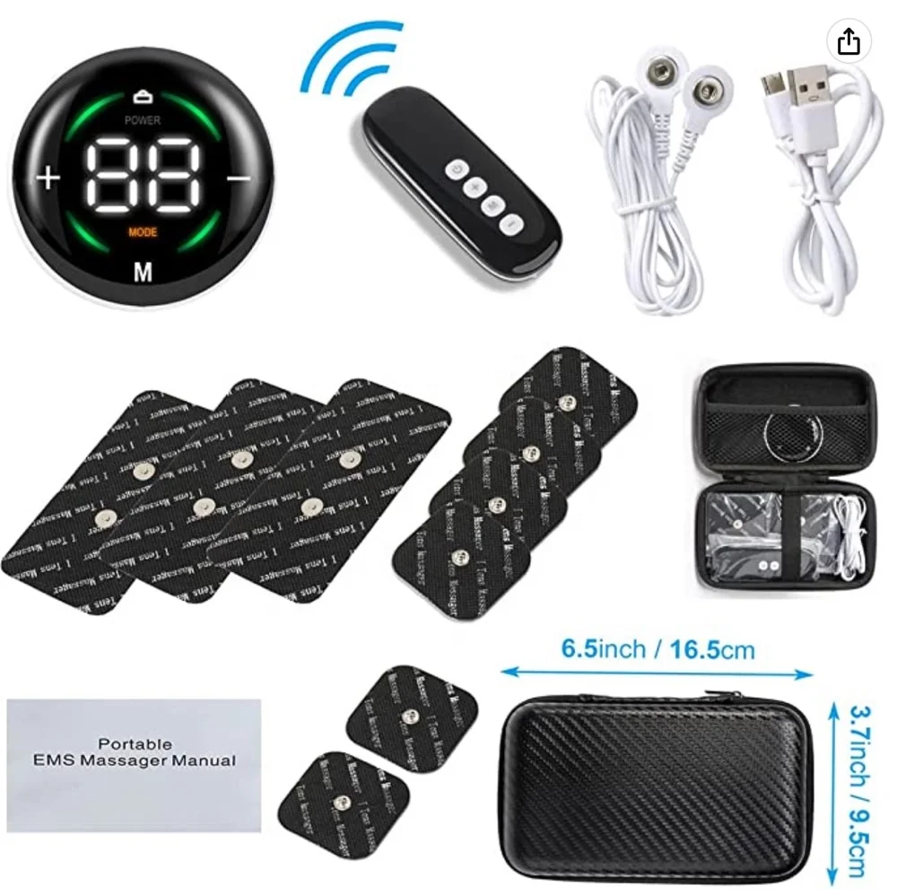 

Digital Tens EMS Electronic Sports Muscle Stimulator And Muscle Toning Machine Dual Channel Physical Therapy With Pain Relief