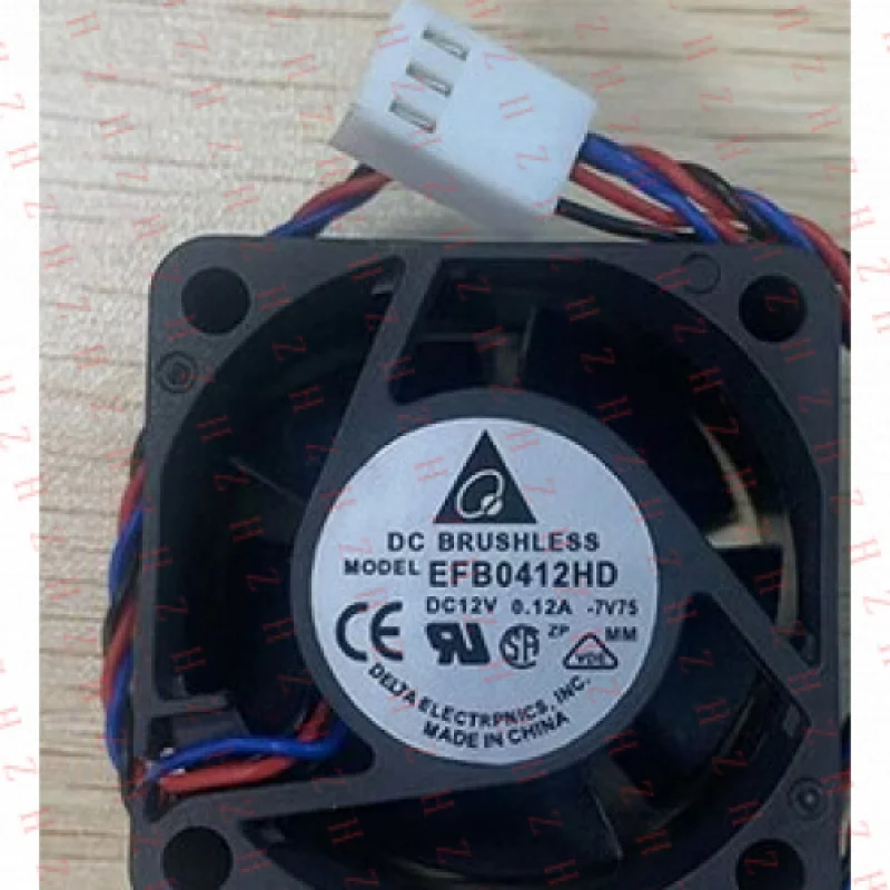 Фото P+ 1 шт. Новый бесшумный охлаждающий вентилятор Delta BRUSHLESS EFB0412HD 4020 DC12V 0.12A 4CM 3Pin №3