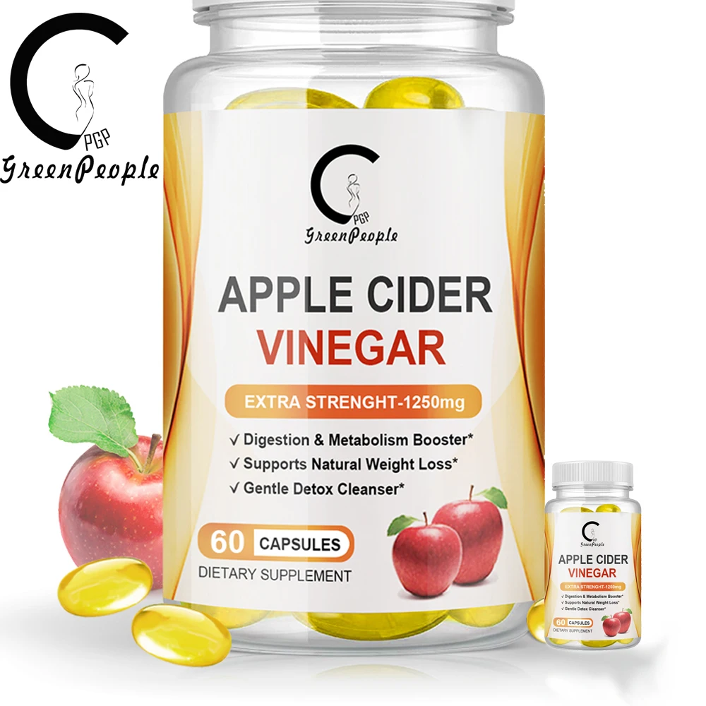 

Капсулы GPGP Greenpeople для похудения, органический уксус яблочного сидра, Поддержка здорового пищеварения, потеря веса