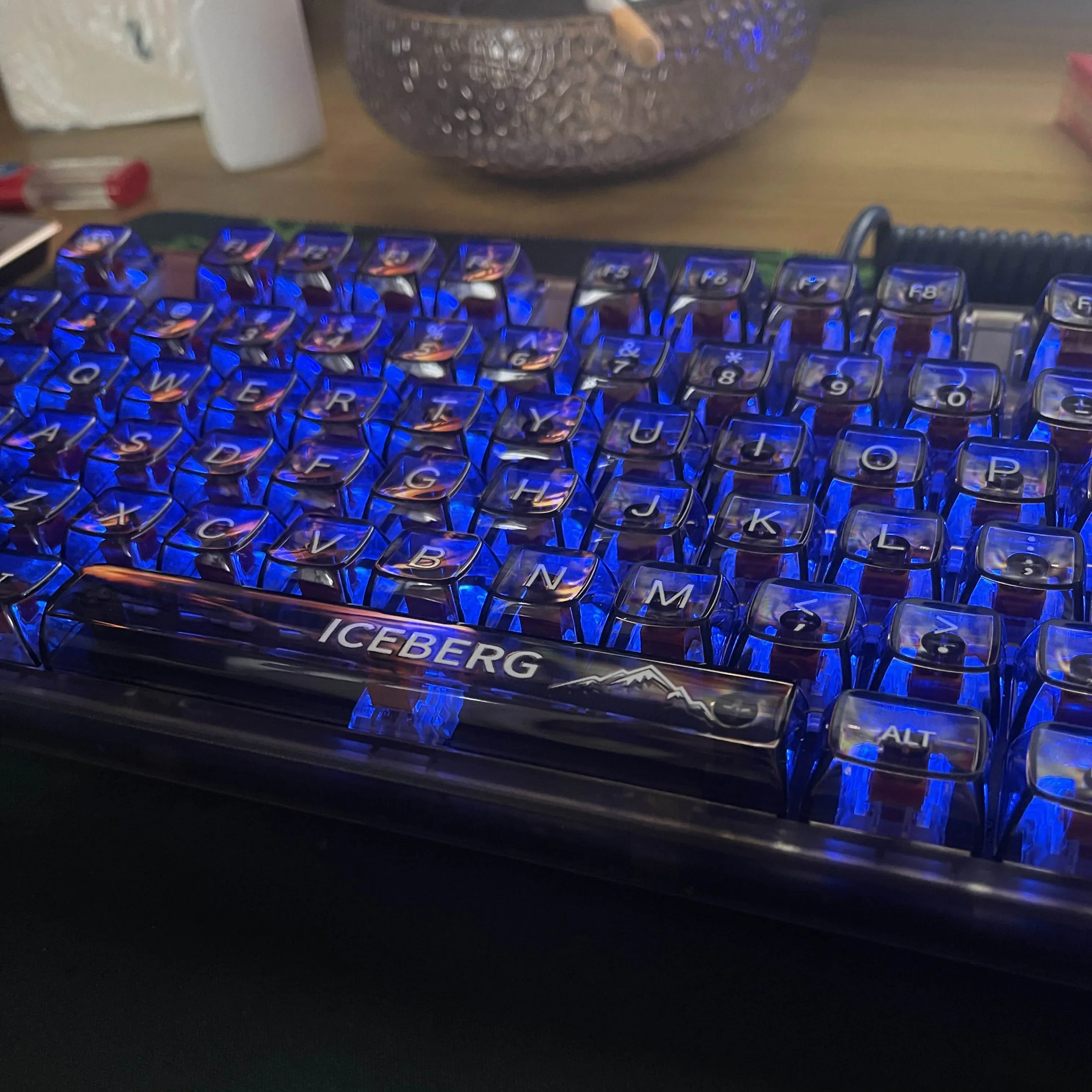 Прозрачные колпачки для клавиш lceberg 132 прозрачные MX Switch механическая клавиатура